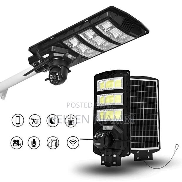Solar Streetlight With Dual Lens 4g Security Camera