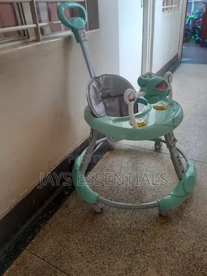Cartoon Baby Walker With Push Handle