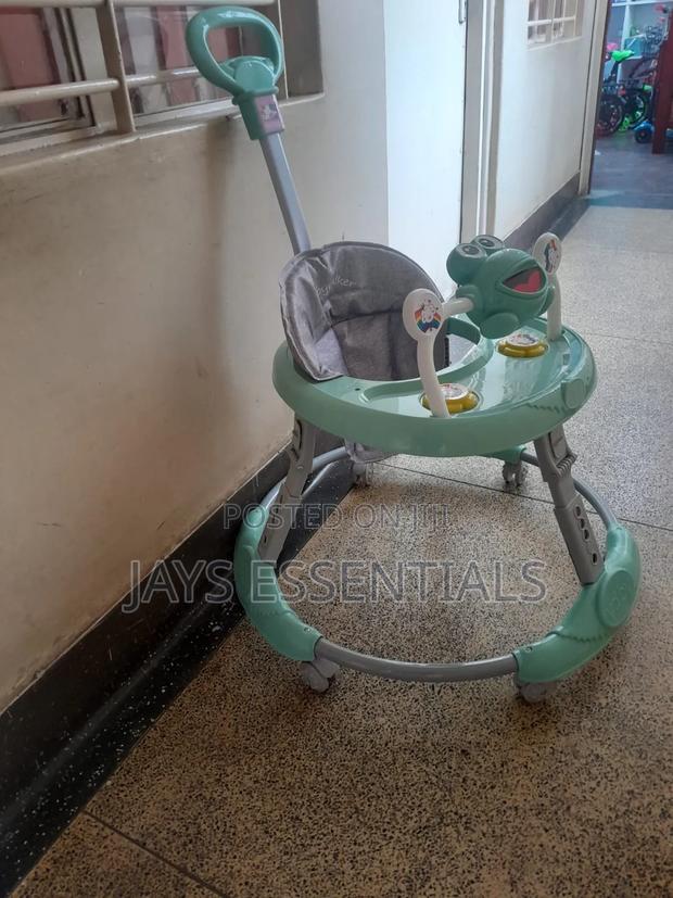 Cartoon Baby Walker With Push Handle