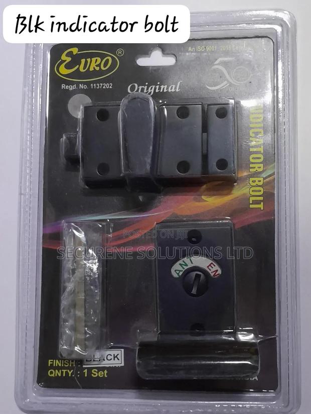 Black Indicator Bolt, Used in Restrooms or Cubicles