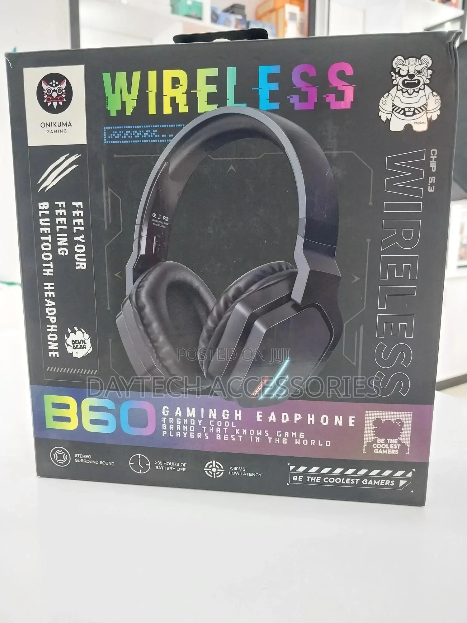 Onikuma B60 Gaming Headset With Led Light Foldable Headset
