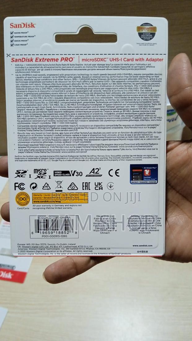 Sandisk Extreme Pro Microsdxc'' Uhs-I Card With Adapter - thumbnail 2