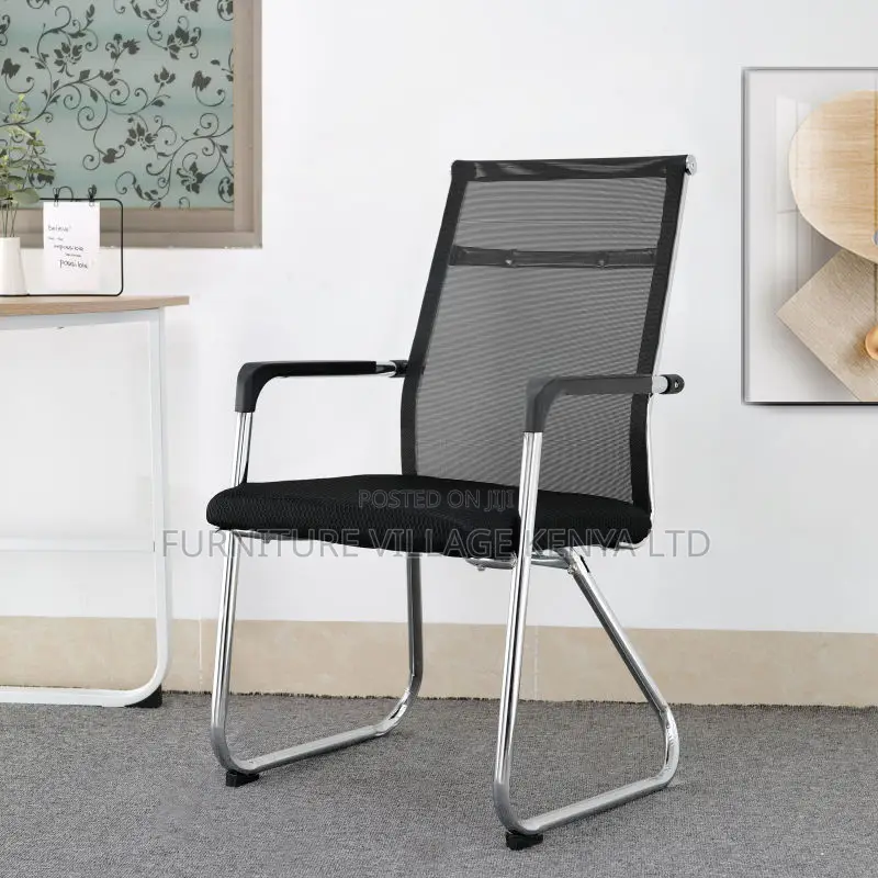 Office Chair: Ergonomic Mesh Chair- Steel Backrest Support