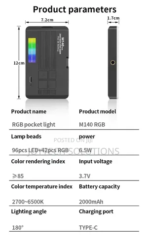 Built in Battery Colourful RGB Light