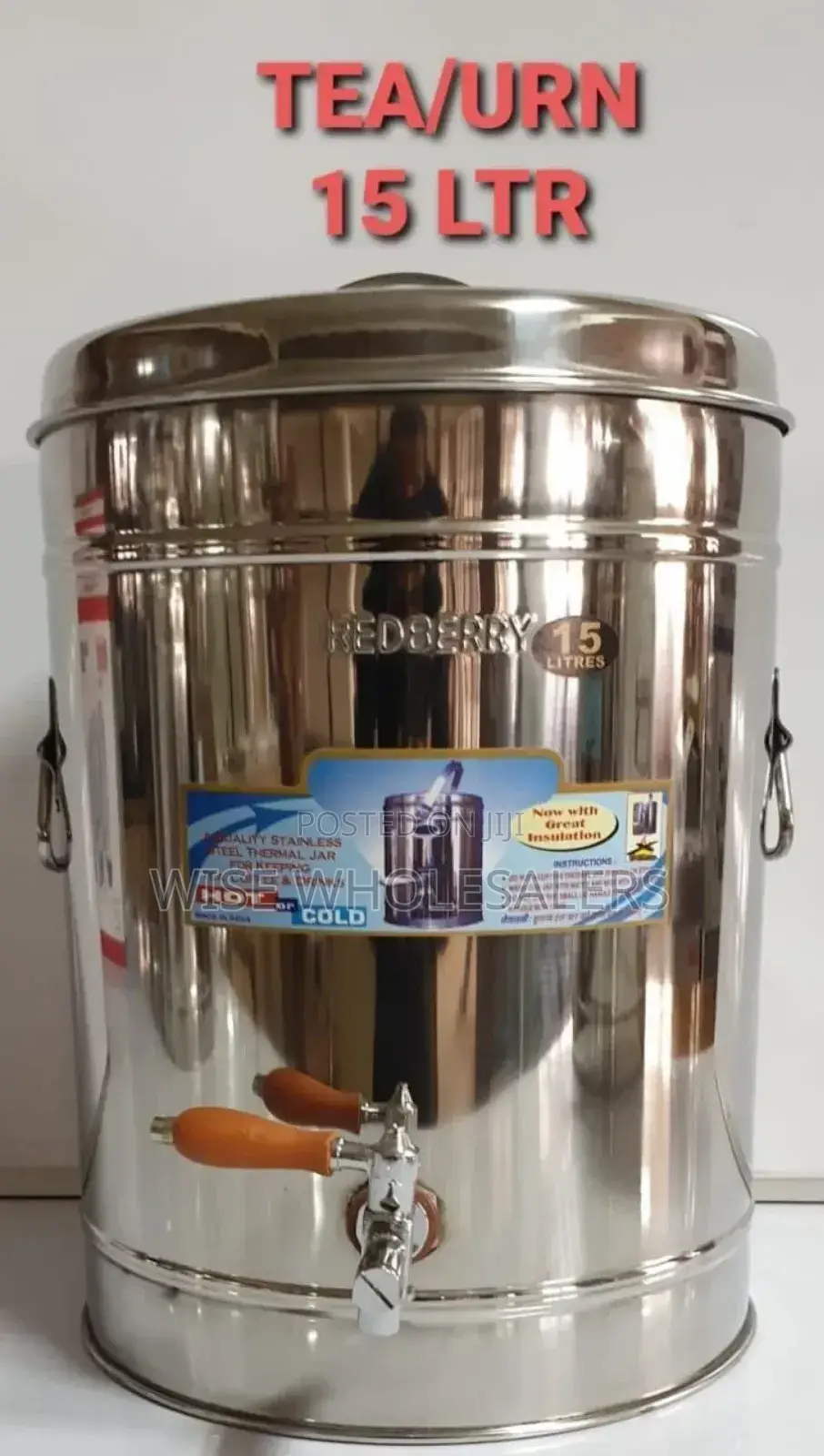 Redberry Premium Range S.Steel Insulated Tea Urn : 15l