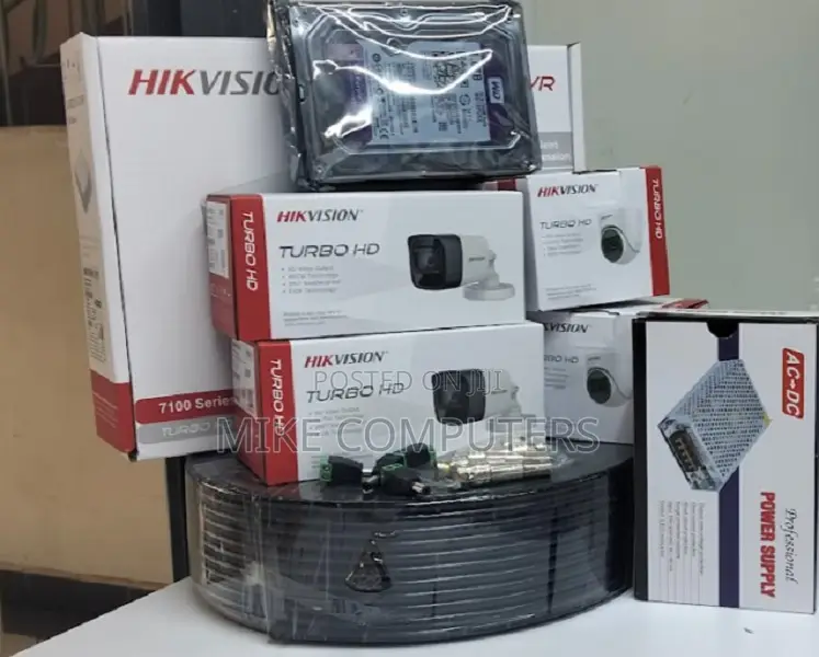 Four CCTV Complete Camera Hik With Night Vision