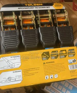 Tolsen Ratchet Tie Down Set 4pcs Luggage Ratchet Straps - thumbnail 2