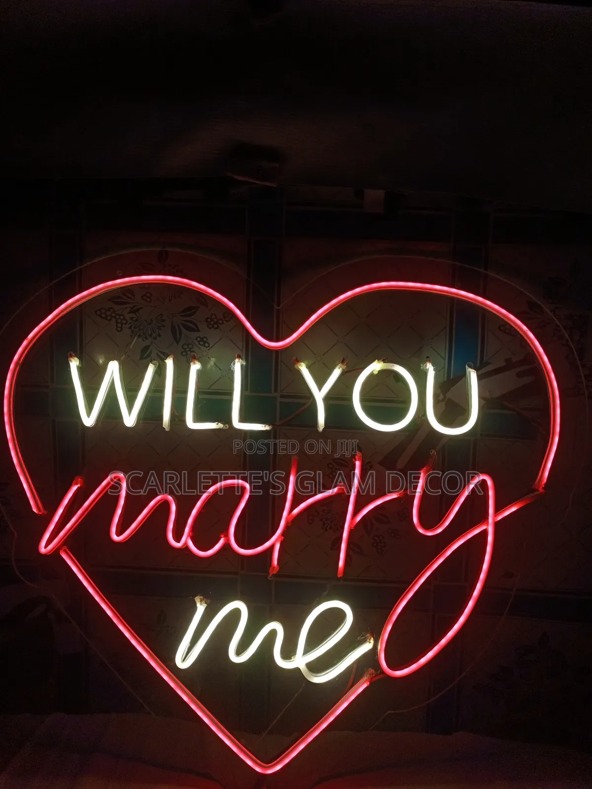 Will You Marry Me Oh Baby Neon Sign for Hire/Rent