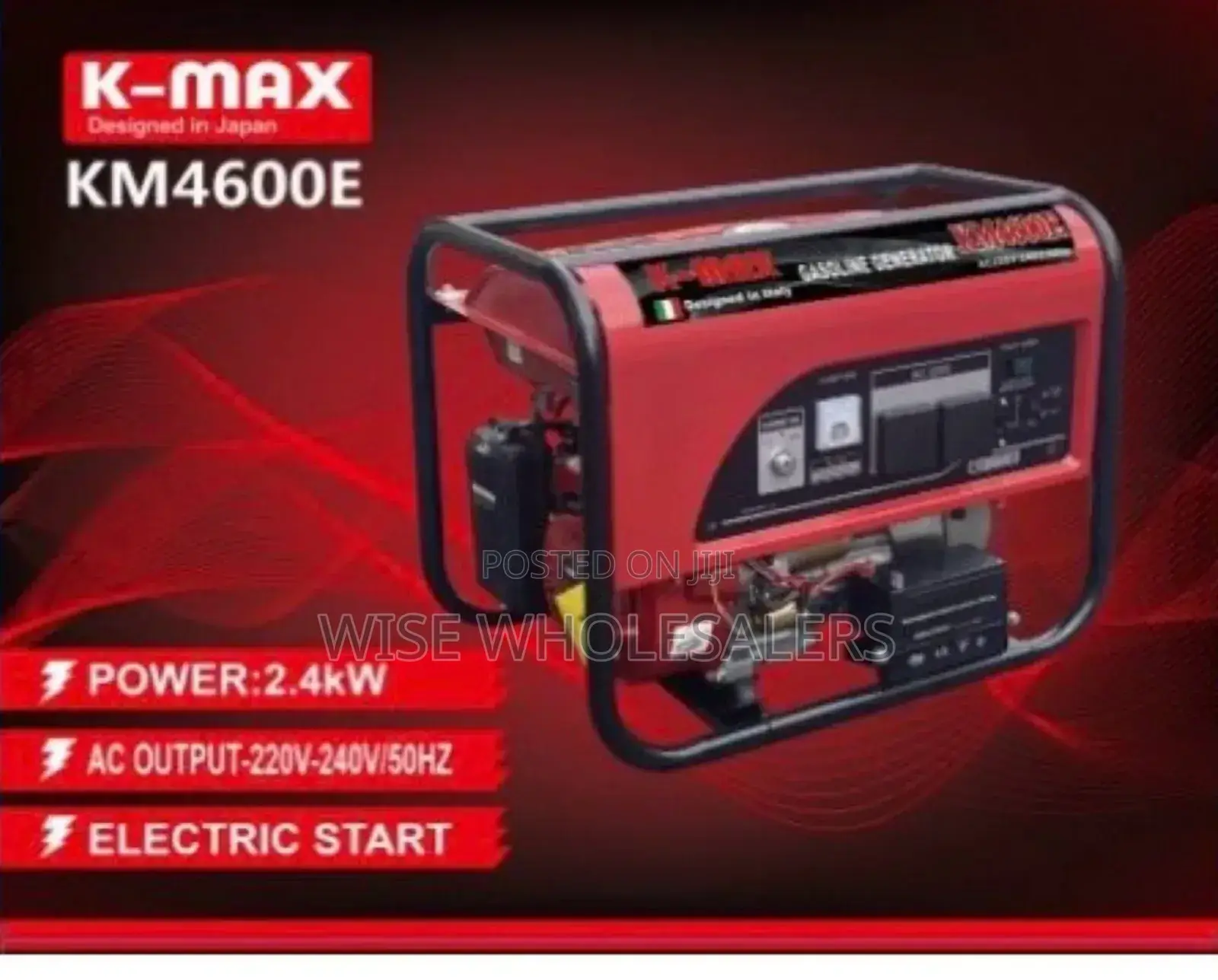 Kmax 4600e Keystart 2.4kw Generator Available