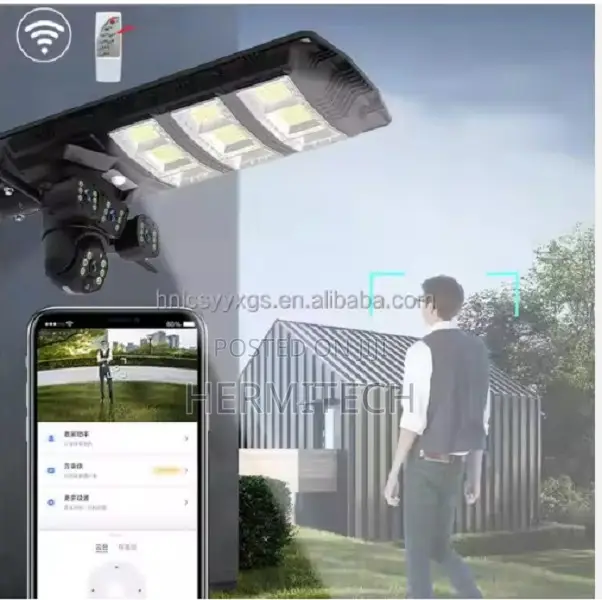 450w All-in-One Integrated Solar Street Light With 4gcamera