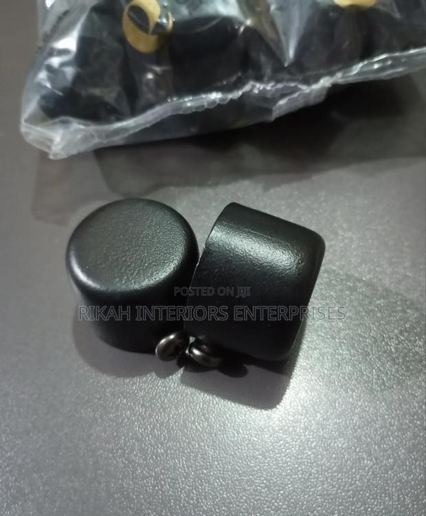 Black Juakali Curtain Rods End Caps