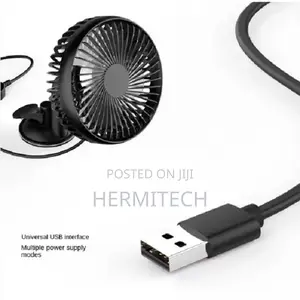 New Arrival 12v/24v Mini Abs Black Car Single Head Fan