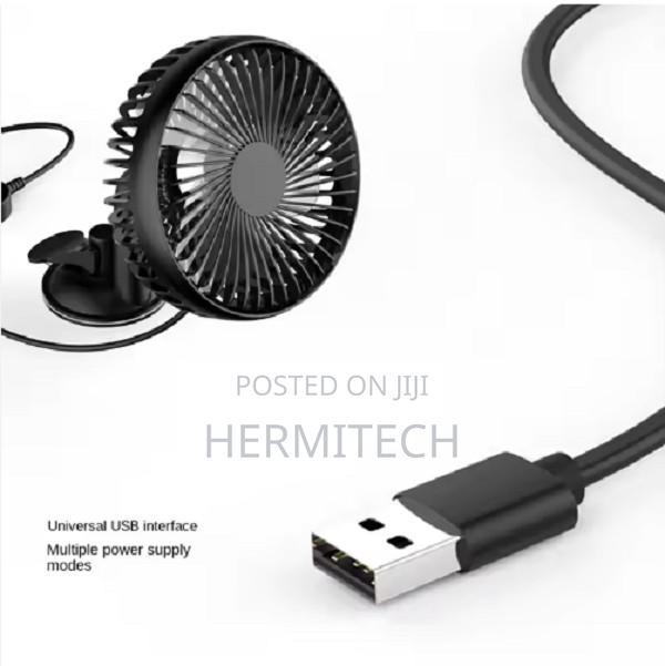 New Arrival 12v/24v Mini Abs Black Car Single Head Fan
