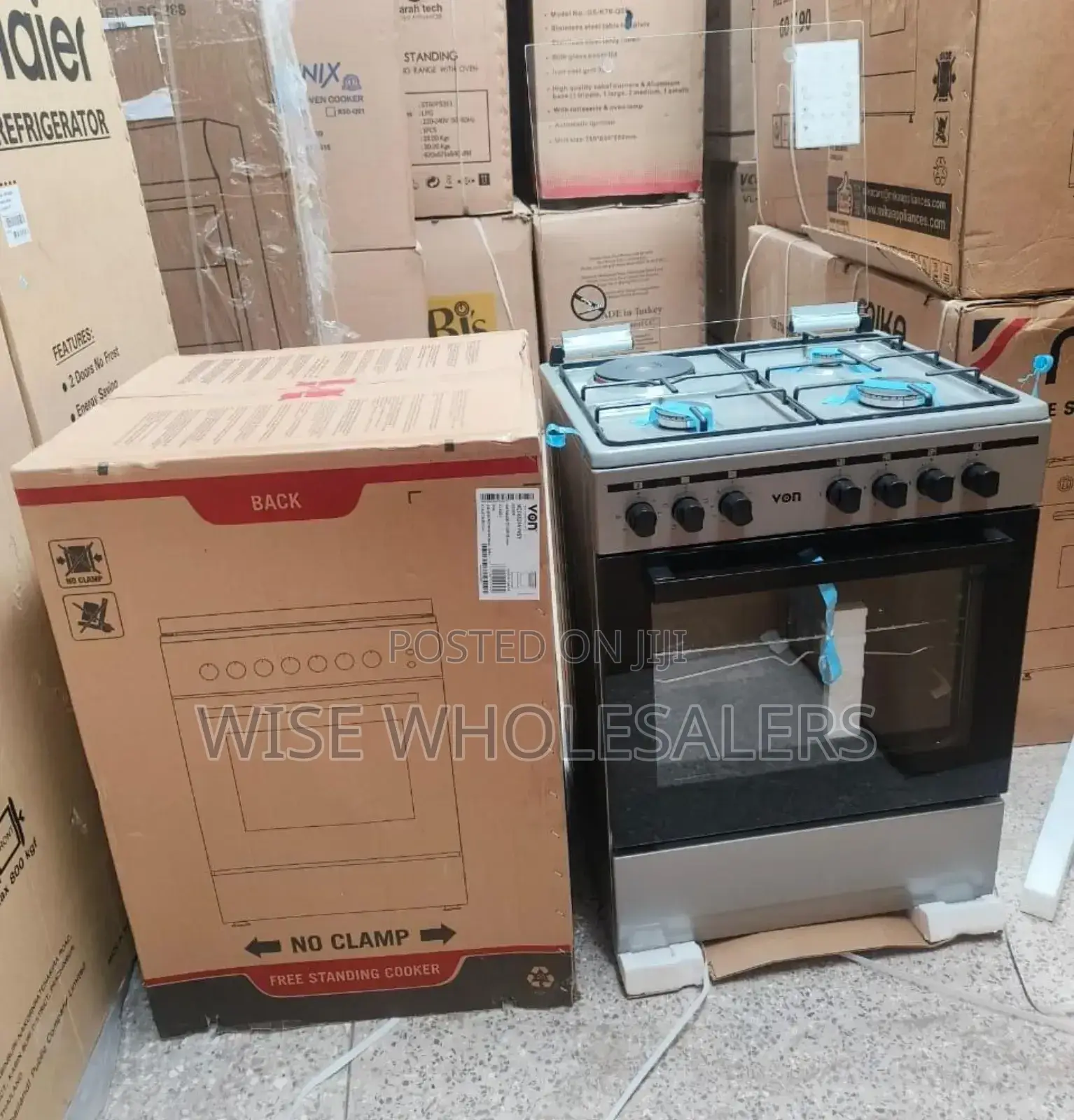 60*60 Von Cooker 3 Gas + 1 Electric  Standing Cooker