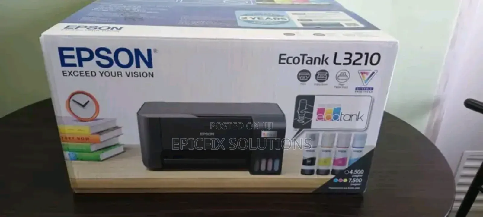 L3210 With Original Epson Ink Bottles Usb Printer