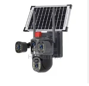 4g Solar Cameras Monitoring 8 Million Pixel Three Lens
