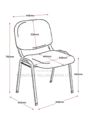 Office Chair: Tosca Space-Saving Visitor Fabric Chair