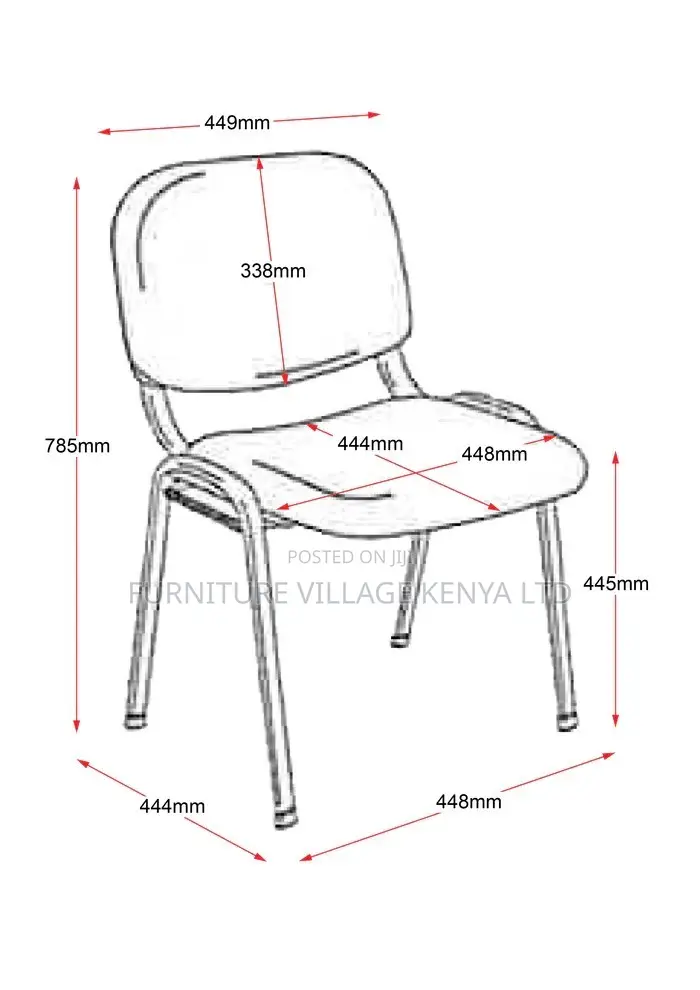 Office Chair: Tosca Space-Saving Visitor Fabric Chair