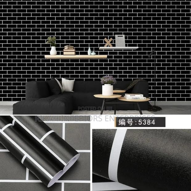 Black and White Lines Brick Wallpapers