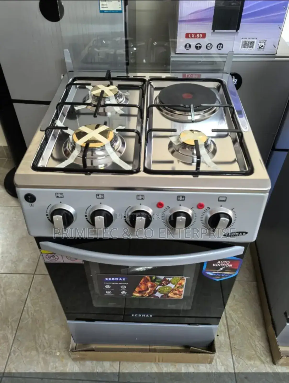 50*55 Ecomax 3+1 Standing Cooker With Electric Oven