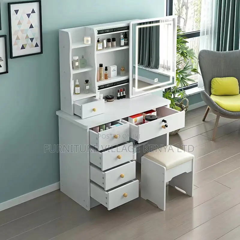 Dressers: All-in-One Minimalist Dressing Wooden Table