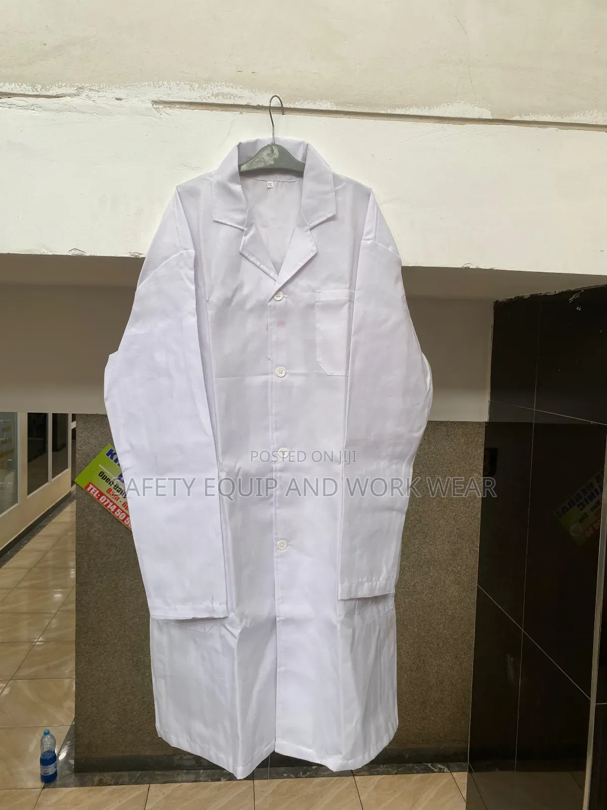 Unisex White Safety Lab Coat