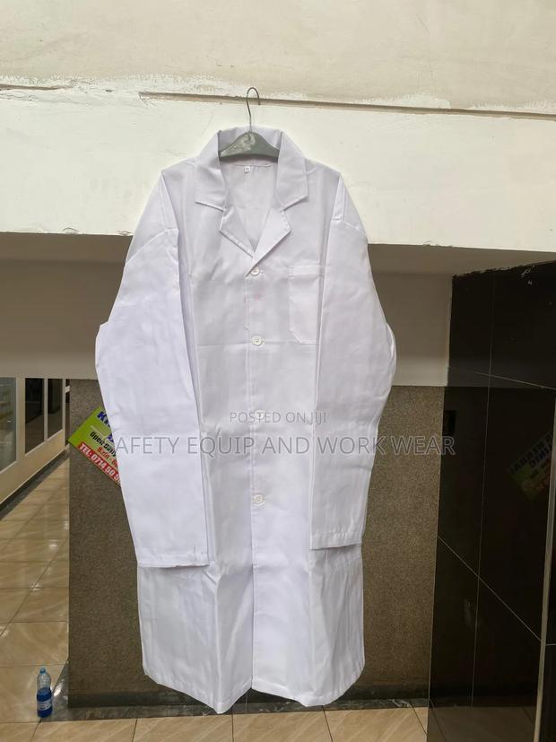 Unisex White Safety Lab Coat