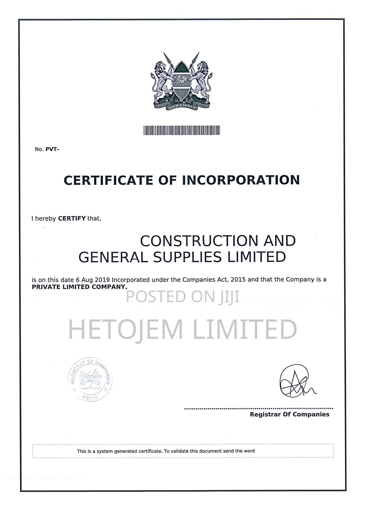 Company Registration Services