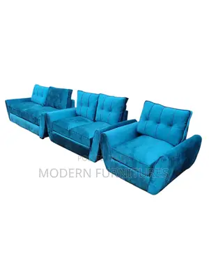 Turquoise Blue 6 Seater Butterfly Sofa