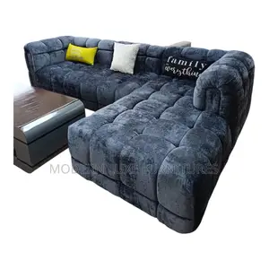 Dark Grey Bubble L Sofa