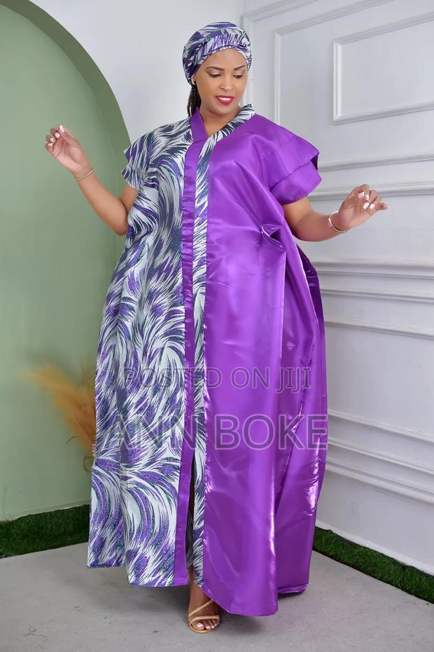 Original Brocade Material Nigerian Bou Bou Free Size - thumbnail 2
