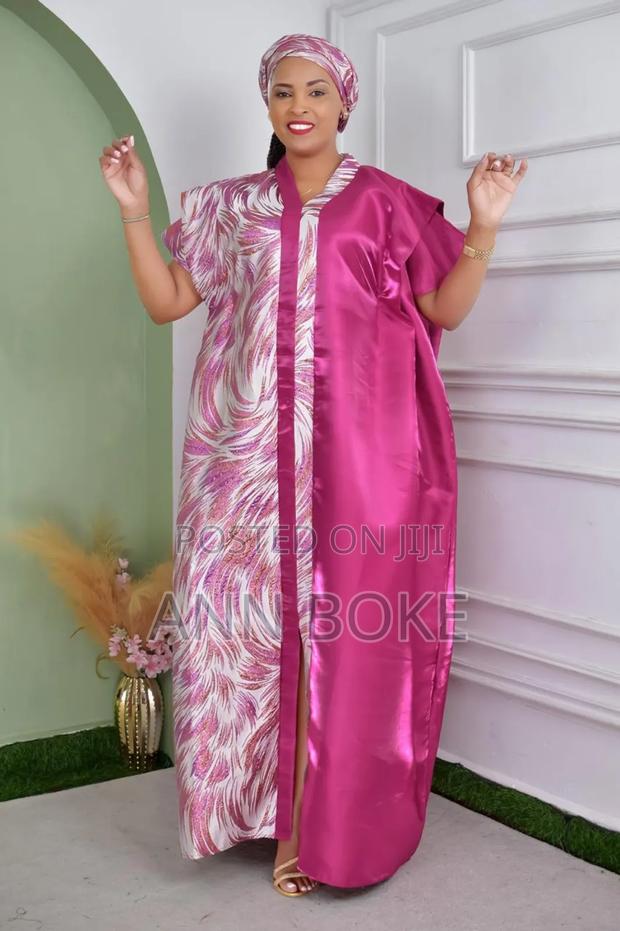 Original Brocade Material Nigerian Bou Bou Free Size - thumbnail 3