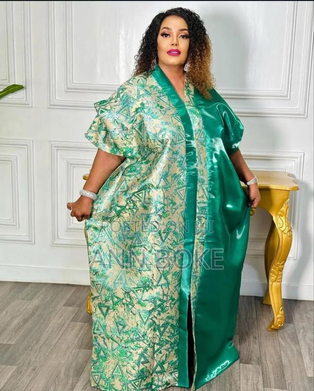 Original Brocade Material Nigerian Bou Bou Free Size - thumbnail 4