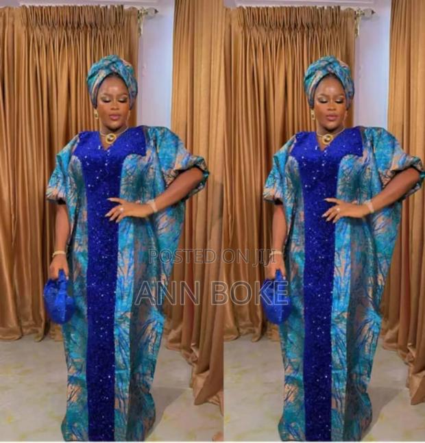 Original Brocade Material Nigerian Bou Bou Free Size - thumbnail 6