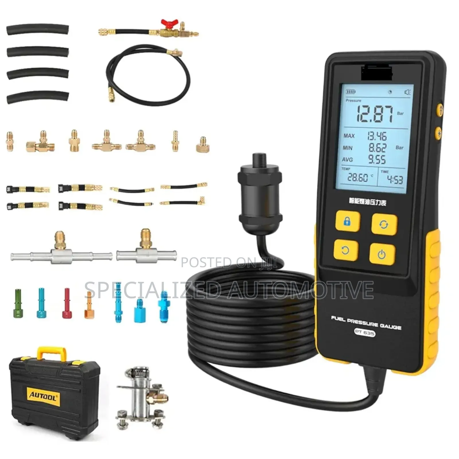 Autool Pt635 Digital Vehicle Fuel Pressure Tester Kit