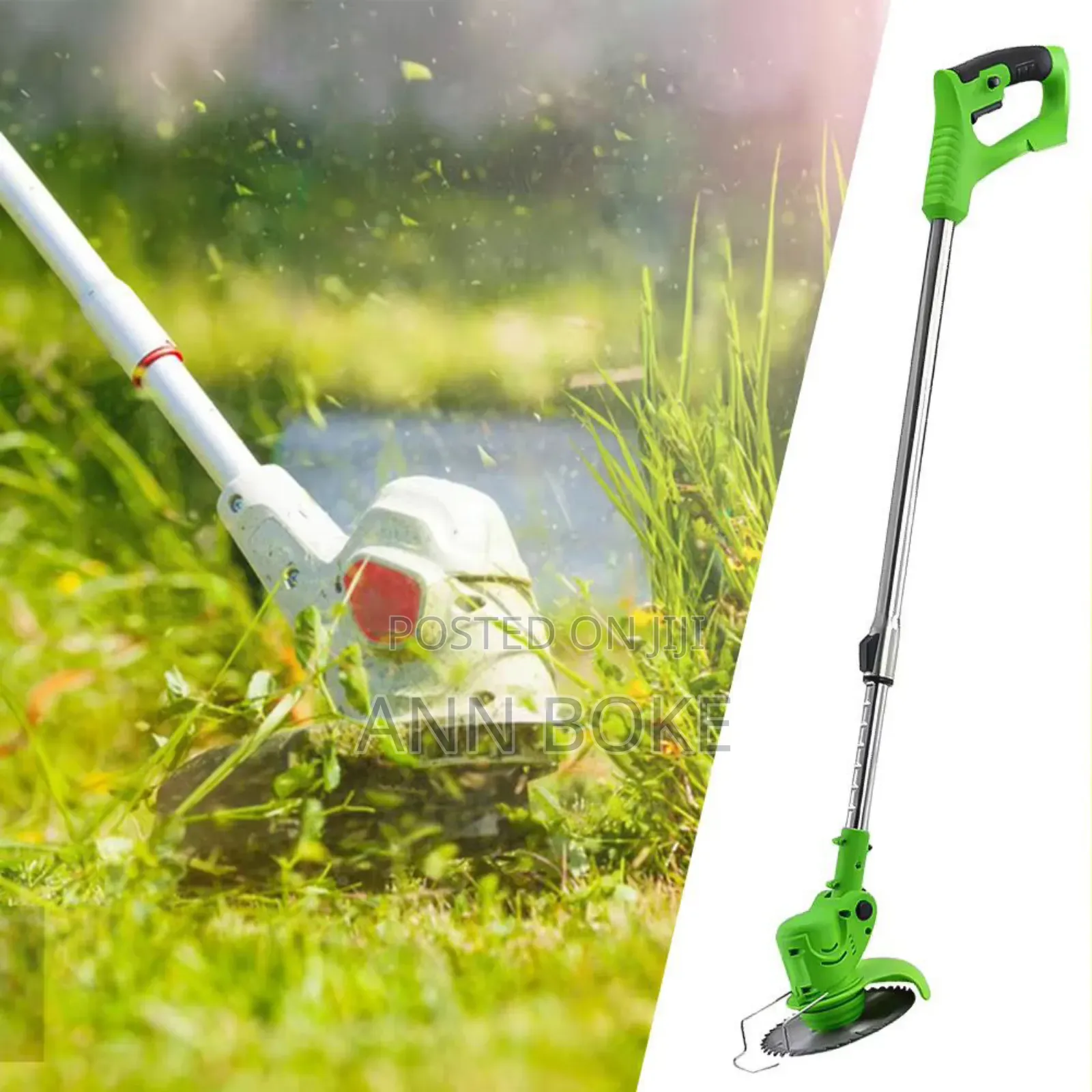 Cordless Electric Lawn Mower Foldable Adjustable Trimme