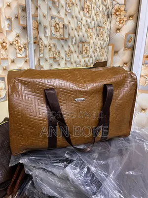 *Travel Pu Leather Duffel Bag Bag*
 *Colour: Light Brown