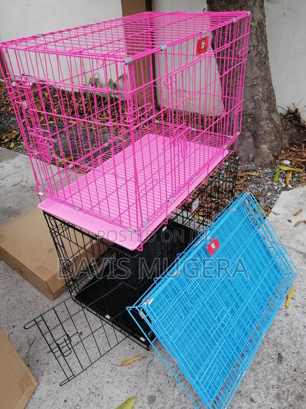 Dog Kennel Folding Metal Pet Crate - Large Double Doors - main view