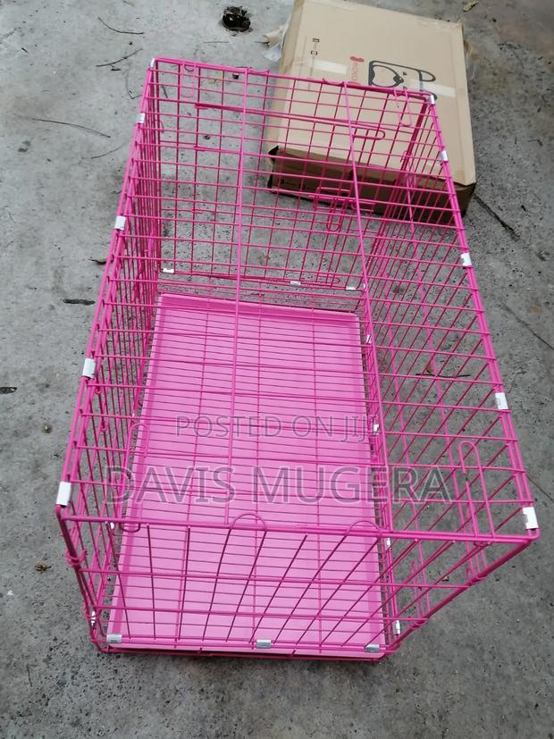 Dog Kennel Folding Metal Pet Crate - Large Double Doors - thumbnail 2