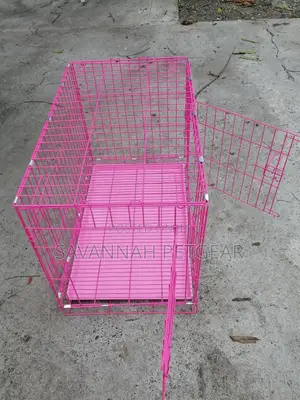 Dog Kennel Folding Metal Pet Crate - Large Double Doors