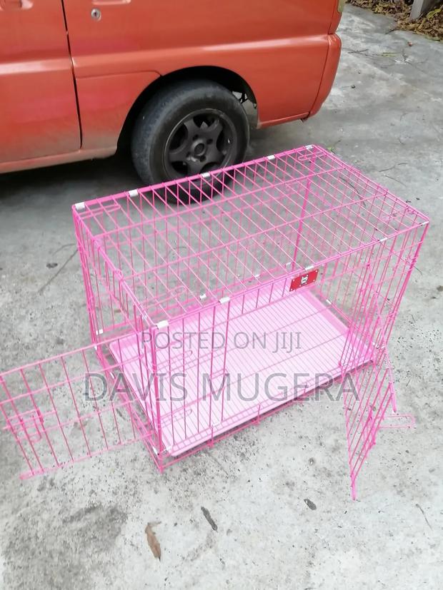 Dog Kennel Folding Metal Pet Crate - Large Double Doors - thumbnail 4