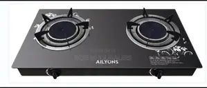 Ailyons 2 Burner Glass Top Gas Cooker Infrared Double Burner
