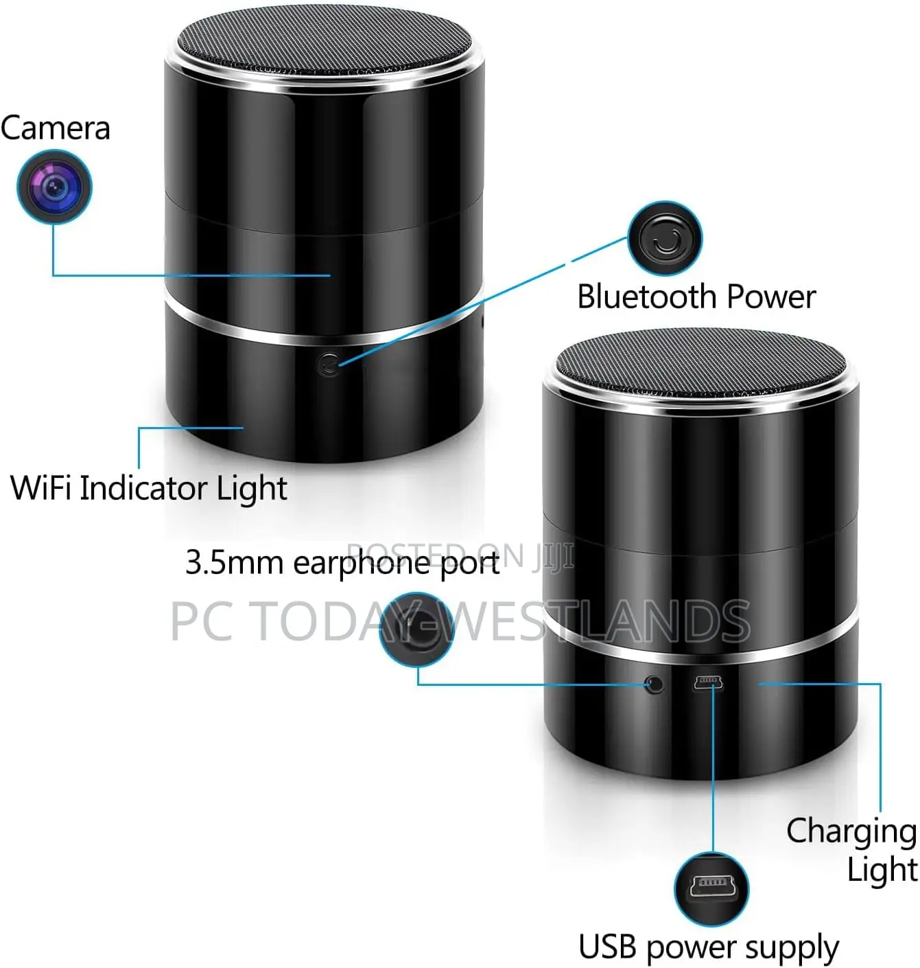 32gb Hd1080p Camera in Bluetooth Speaker,Nanny Cam With Wifi