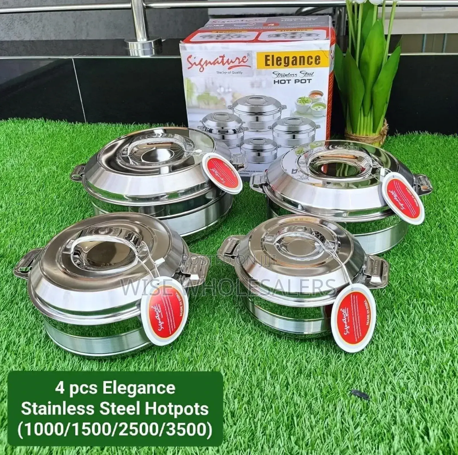 *Signature 4 Pcs Elegance Stainless Steel Insulated Hotpot