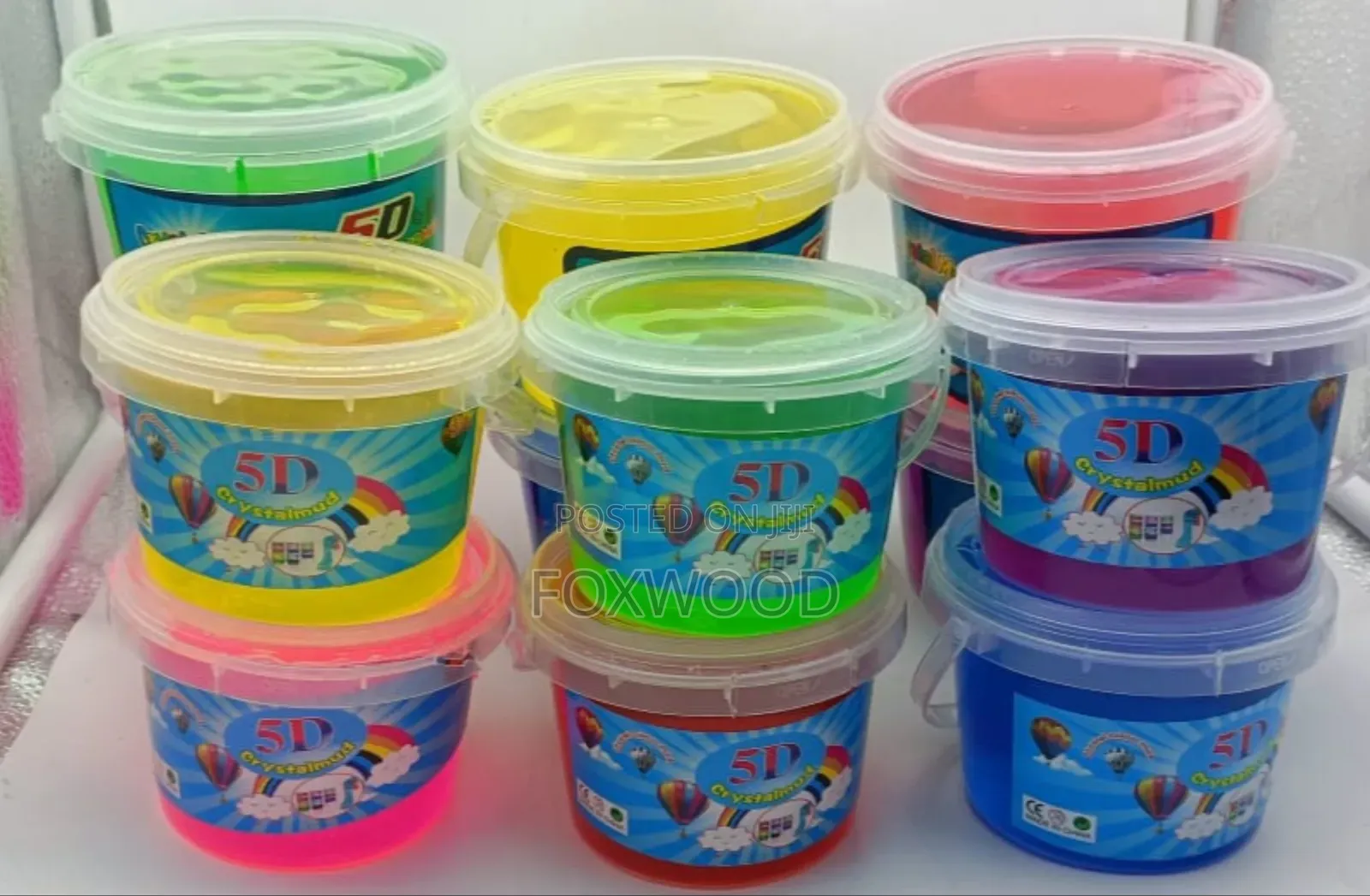 Containers Of "5d Crystal Color Slime," 500g