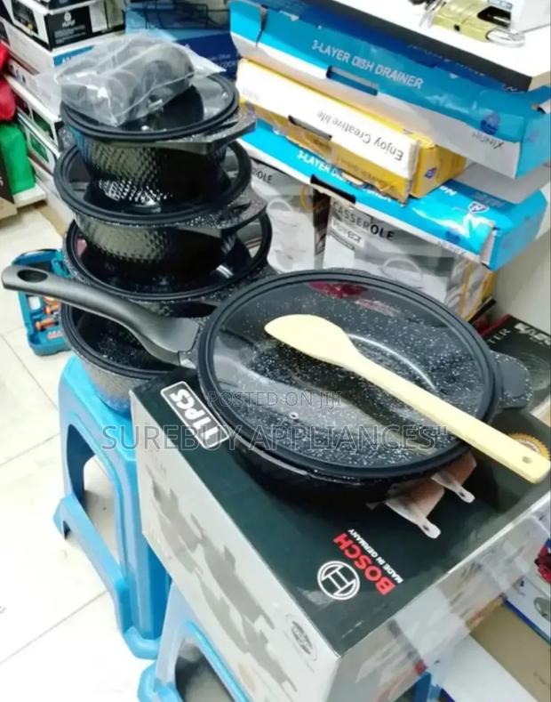 Bosch 11pc Cookware With Silicone Lid Covers - main view