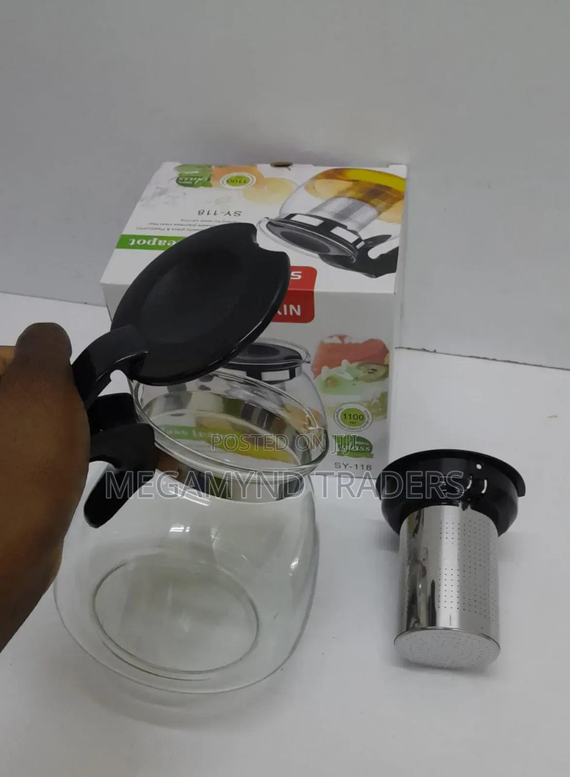 Tea Decanter/Tea Pot Glass 1100ml