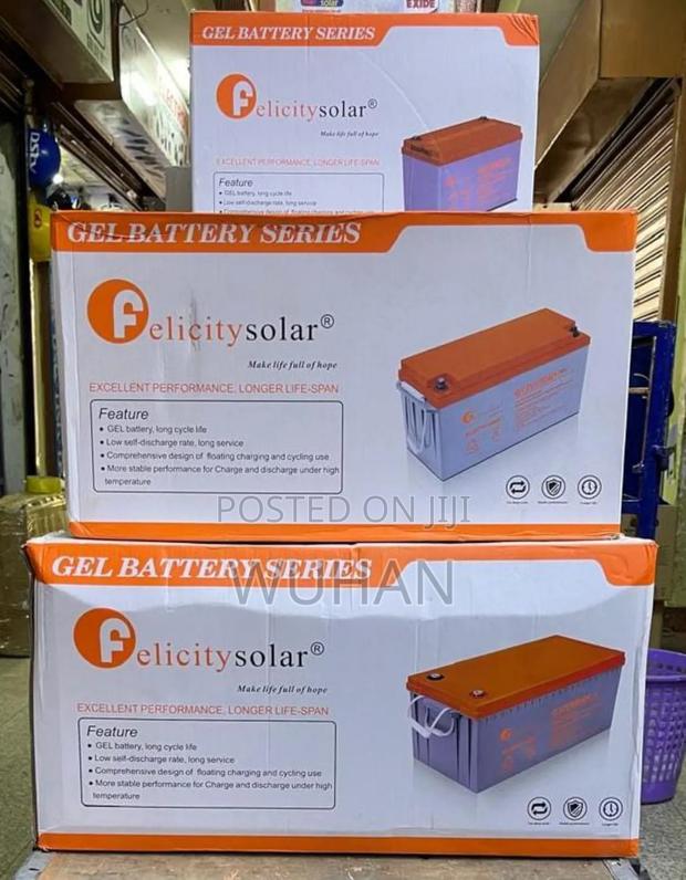 Felicity 150ah Solar Gel Battery,Zero Maintenance, Warranty