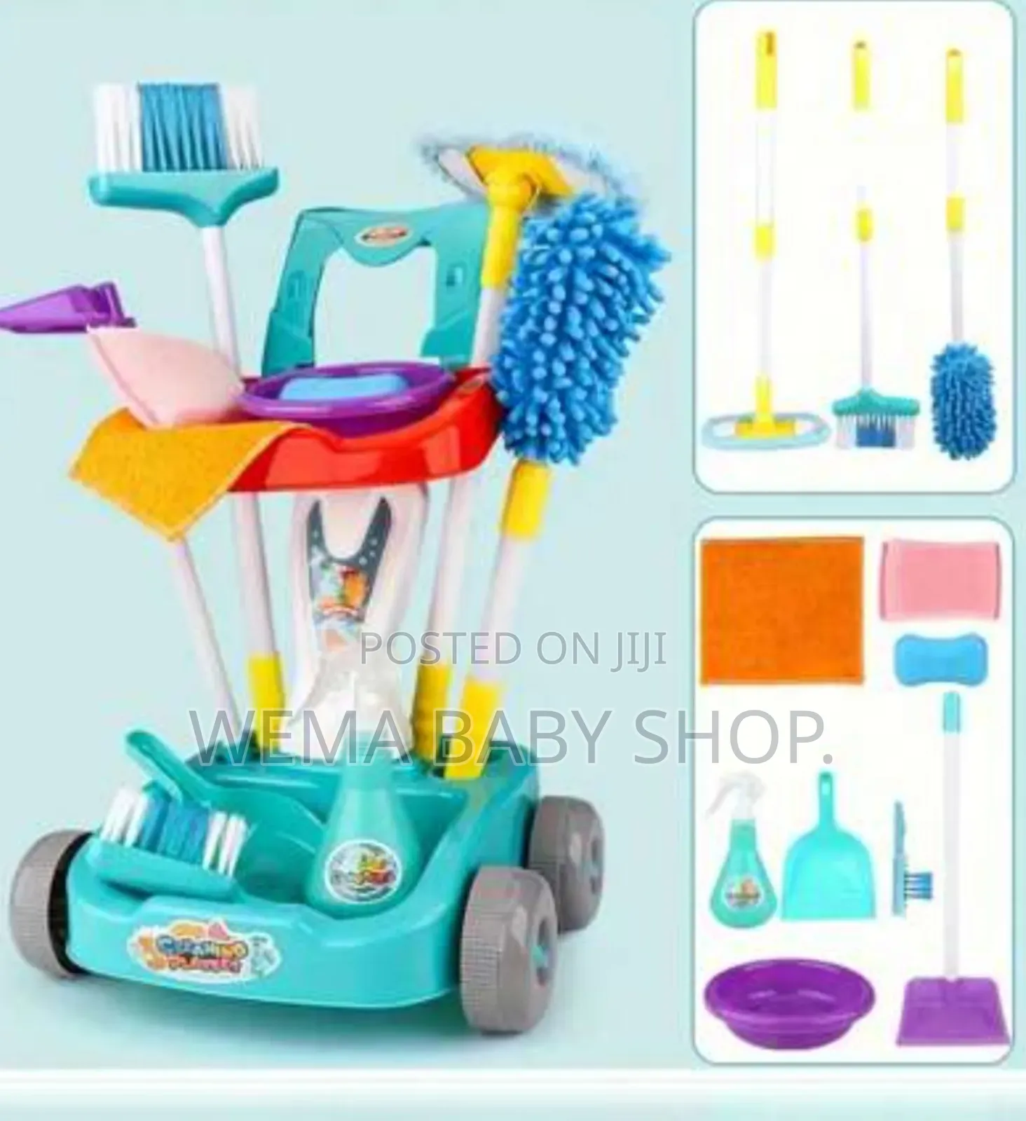 Kids Cleaning Cart Pretend Toys