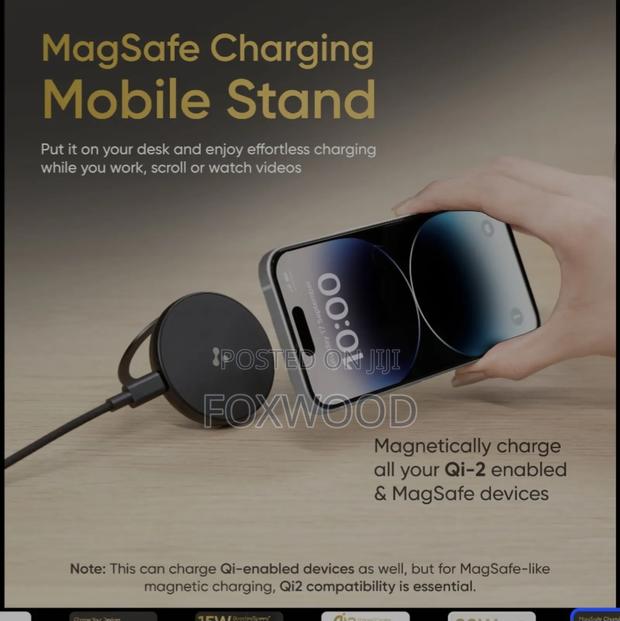 Magsafe 15w Wireless Charger With Rotating Stand - thumbnail 10